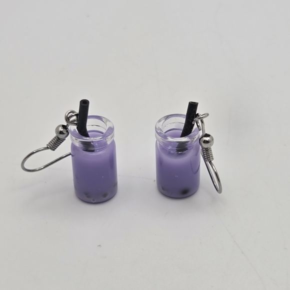 Jewelry - Playful Purple Bubble Tea Earrings